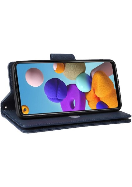 Samsung Galaxy A21S Fermuar Cüzdan Kapak Için Kılıf ile El Kayışı Kartı (Yurt Dışından) fiyatları