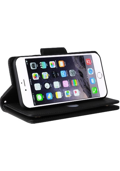 Iphone 6 Için Kılıf Artı/6s Artı Manyetik Deri Kart Tutucu Fermuar Cüzdan (Yurt Dışından) fırsatları