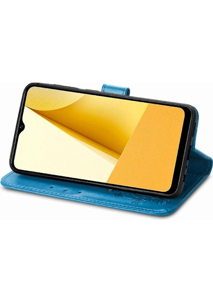 Vivo Y16 Flip Kapak Için Kılıf Zarif Iş Kısa Kayış Deri Kılıf (Yurt Dışından)
