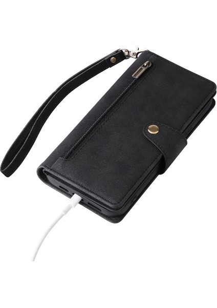 El Kayışı Fermuar Cüzdan Kapak ile iphone 13 Pro Kart Tutucu Için Kılıf (Yurt Dışından) modelleri