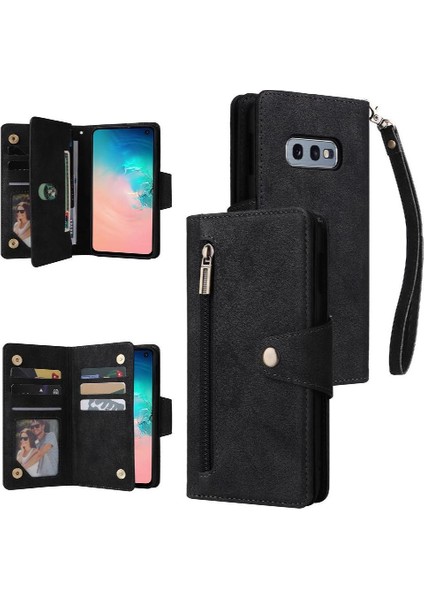 Samsung Galaxy S10E Fermuar Cüzdan Kapak Kart Tutucu El ile (Yurt Dışından)