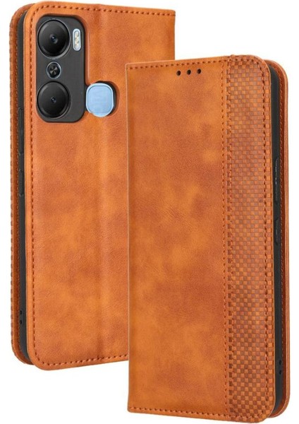 Infinix Sıcak 12 Pro Cüzdan Manyetik Kapatma Pu Deri Kılıf (Yurt Dışından)