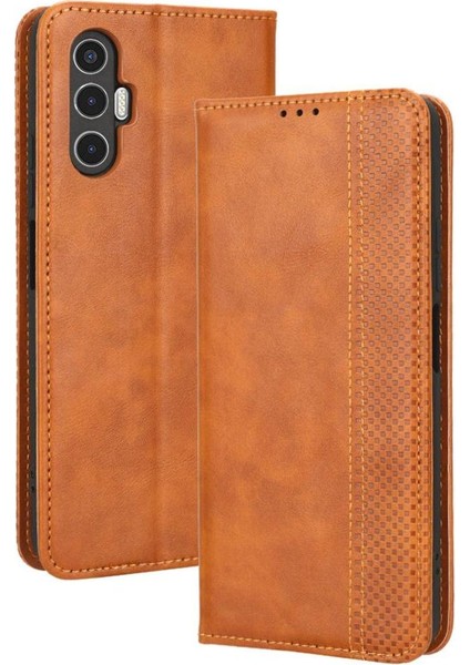 Tecno Pova 3 Pu Deri Cüzdan Manyetik Kapatma Için Kılıf (Yurt Dışından)