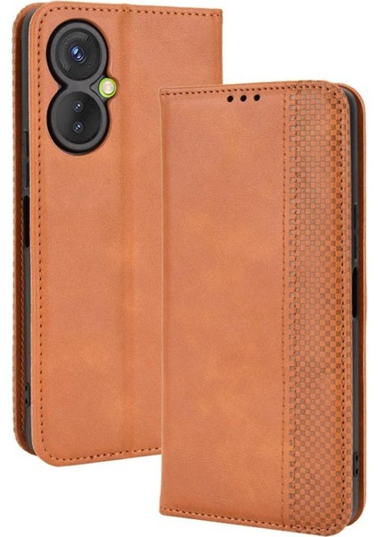 Tecno Spark 9 Pro Manyetik Kapatma Pu Deri Cüzdan Için Kılıf (Yurt Dışından)