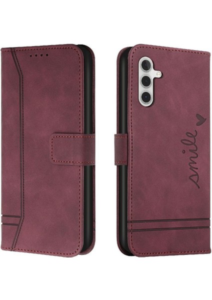 Samsung Galaxy S24 Flip Folio Cüzdan Için Telefon Kılıfı El Kayışı Kart Yuvaları (Yurt Dışından)