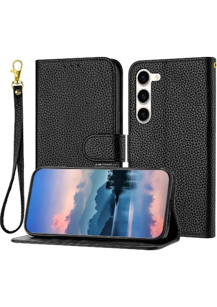 Samsung Galaxy S23 Için Telefon Kılıfı Cüzdan Kart Yuvaları Tutucu Flip Folio Pu (Yurt Dışından)