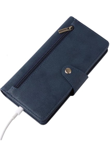 Samsung Galaxy A71 Için Kılıf El Kayışı Manyetik Fermuar ile 4g Kart Tutucu (Yurt Dışından) modelleri