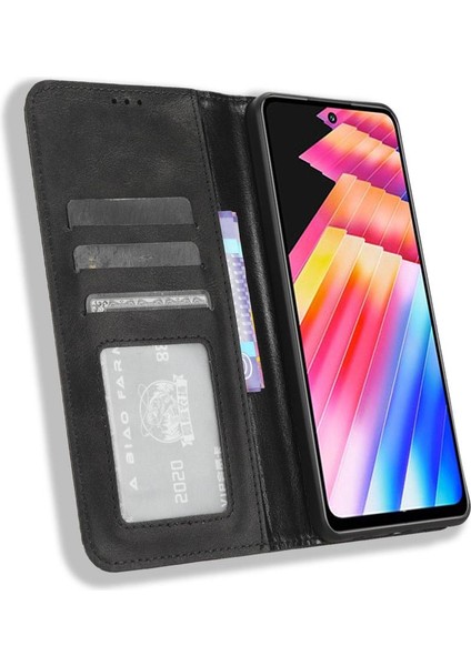 Infinix Sıcak 30 Oynamak Için Kılıf Manyetik Kapatma Cüzdan Pu Deri (Yurt Dışından)