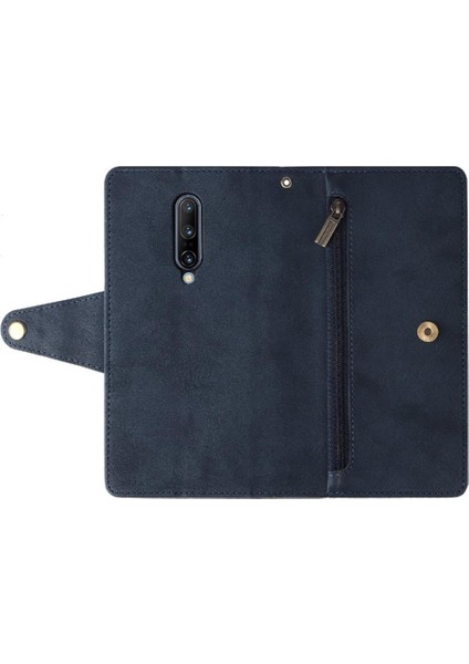 Oneplus 7 Pro Için Kılıf El Kayışı Kart Tutucu Kapak ile Manyetik Deri (Yurt Dışından)