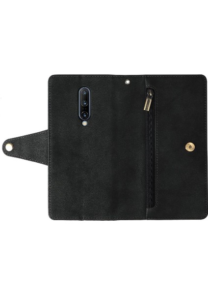 Oneplus 7 Pro Için Kılıf El Kayışı Kart Tutucu Kapak ile Manyetik Deri (Yurt Dışından)