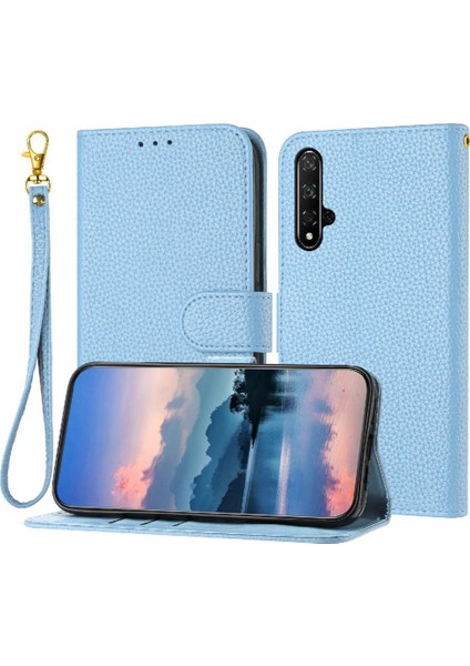 Onur 20 Flip Için Telefon Kılıfı Folio Pu Deri Kart Yuvaları Tutucu Litchi (Yurt Dışından)