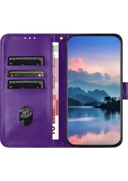 Telefon Kılıfı Için Huawei Y9 Başbakan 2019 Litchi Desen Flip Folio Pu Deri (Yurt Dışından)