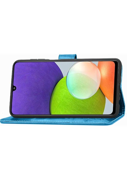 Samsung Galaxy A22 4g Dört Yapraklı Yonca Deri Kılıf Kısa Kayış (Yurt Dışından) fırsatları