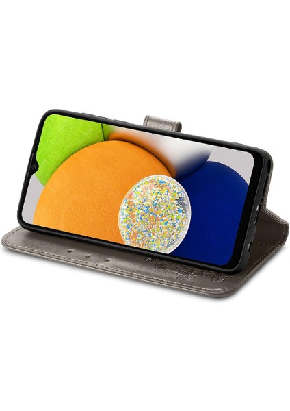 Samsung Galaxy A03 Zarif Iş Dört Yapraklı Yonca Kapak Çevirin (Yurt Dışından)