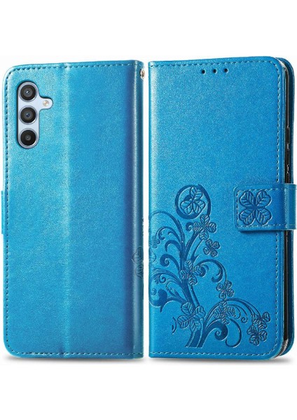 Samsung Galaxy A54 5g Kısa Kayış Deri Kılıf Kapak Kapak Dört (Yurt Dışından)