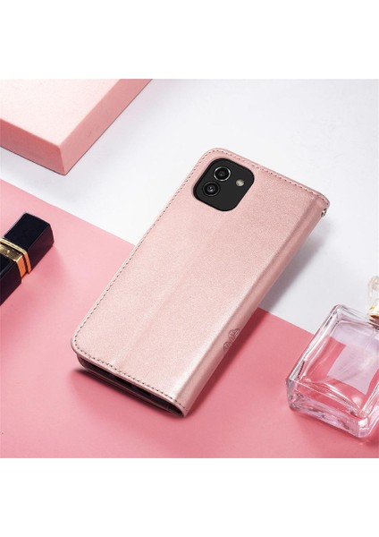 Samsung Galaxy A03 Zarif Iş Dört Yapraklı Yonca Kapak Çevirin (Yurt Dışından)