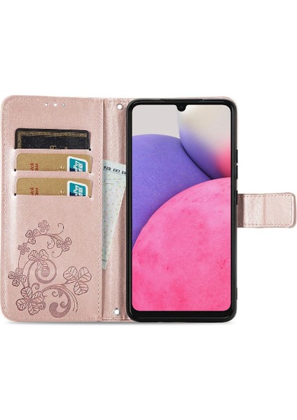 Samsung Galaxy A33 5g Deri Kılıf Dört Yapraklı Yonca Kısa Kayış (Yurt Dışından) fırsatları