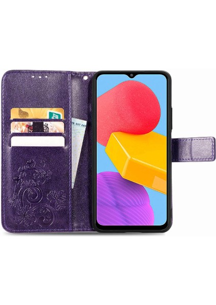 Samsung Galaxy M13 4g Flip Kapak Için Kılıf Zarif Iş Dört Yaprak (Yurt Dışından) modelleri