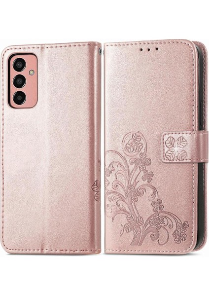 Samsung Galaxy M13 4g Flip Kapak Için Kılıf Zarif Iş Dört Yaprak (Yurt Dışından)