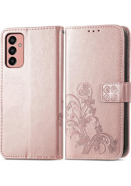 Samsung Galaxy M13 4g Flip Kapak Için Kılıf Zarif Iş Dört Yaprak (Yurt Dışından) modelleri