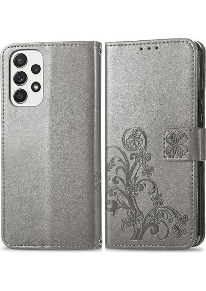 Samsung Galaxy A73 5g Dört Yapraklı Yonca Flip Kapak Zarif Kısa (Yurt Dışından)