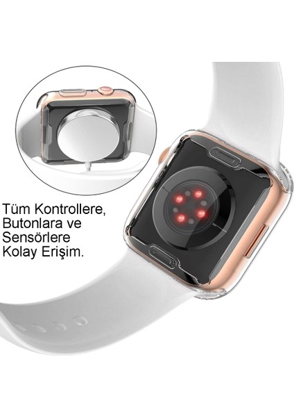 Apple Watch 42 mm Şeffaf Silikon Saat Koruma Kılıfı fırsatları