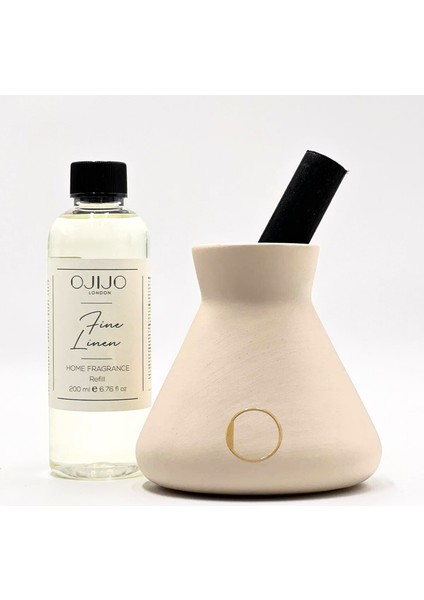Çubuklu Oda Kokusu Fine Linen 200 ml Bej Seramik Şişe