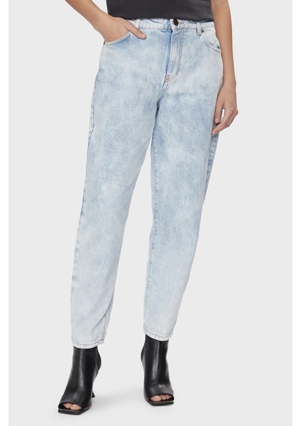 Pamuklu Yüksek Bel Mom Jeans Kot Pantolon 100379A1Mspj1