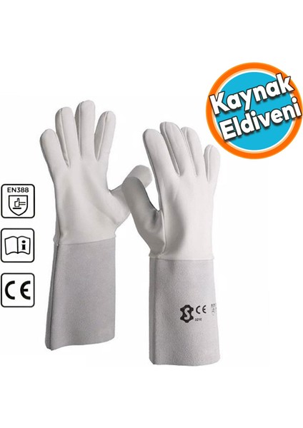 Argon Kaynak Eldiveni Deri Kaynakçı Koruyucu Eldiven No:11 (1 Çift)