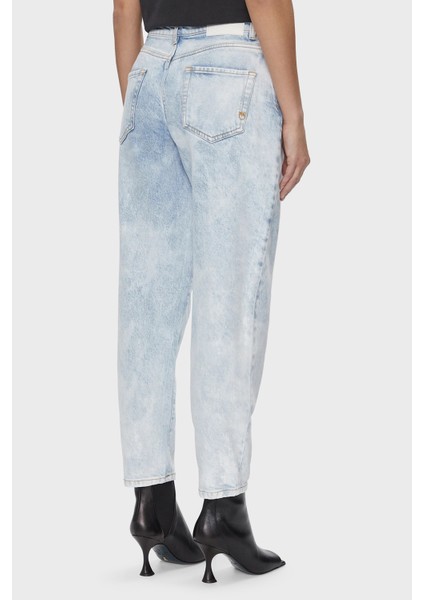 Pamuklu Yüksek Bel Mom Jeans Kot Pantolon 100379A1Mspj1 modelleri