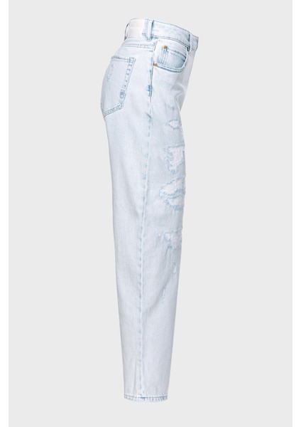 Yırtık Detaylı Yüksek Bel Mom Jeans Kot Pantolon 100379A1Jkpjq indirimleri