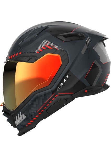 X.wst 3 Fluence Mat Gri-Kırmızı Kask