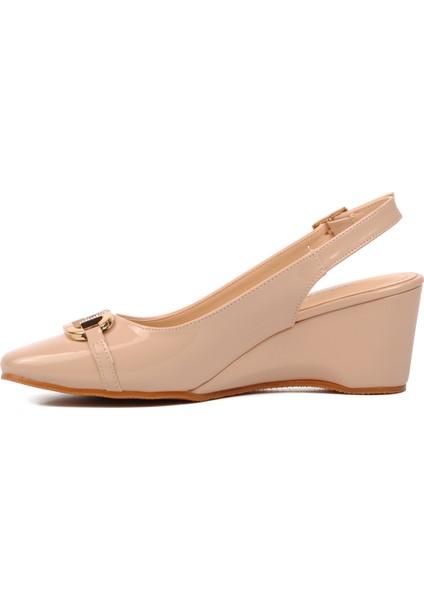 312083 Bej Kadın Dolgu Topuklu Ayakkabı fiyatları
