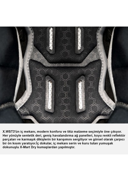 X.wst 3 Fluence Mat Gri-Kırmızı Kask modelleri