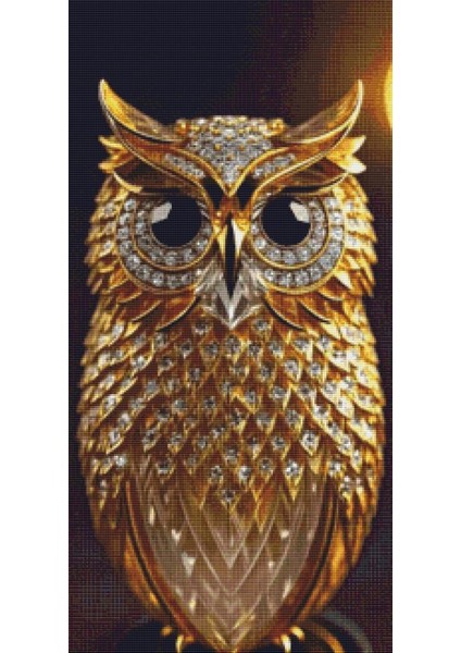 Pırlanta Baykuş | Elmas Mozaik Tablo | Mozaik Puzzle | 40x80 | E20204424 fiyatları