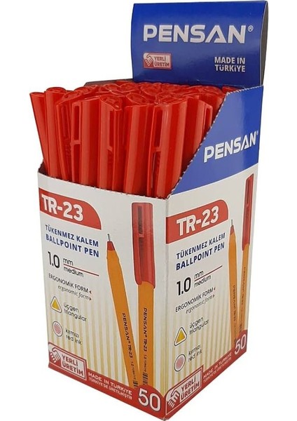 Tr-23 Üçgen Tükenmez Kalem 50 Adet indirimleri