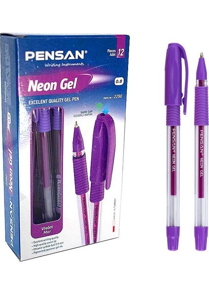 Neon Gel Kalem 12 Adet