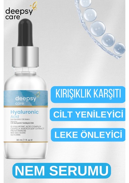 Deepsy Care Hyalüronik Asit Nemlendirici Dolgunlaştırıcı Canlandırıcı Cilt Serumu