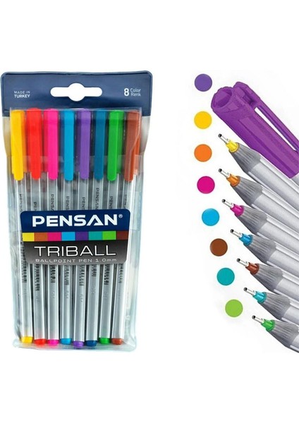 Triball 8 Renk Tükenmez Kalem fırsatları
