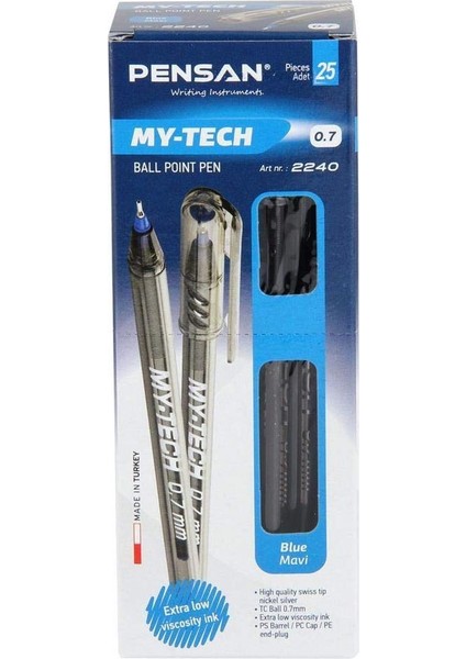 My Tech 0.7 Tükenmez Kalem 1 Kutu 25 Adet