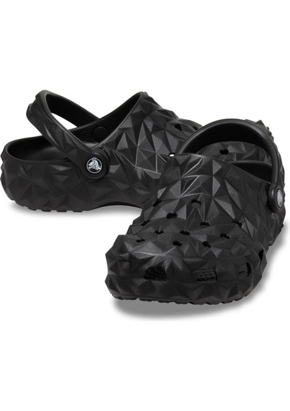 Classic Geometric Clog Unisex Siyah Clog Terlik 209563-001