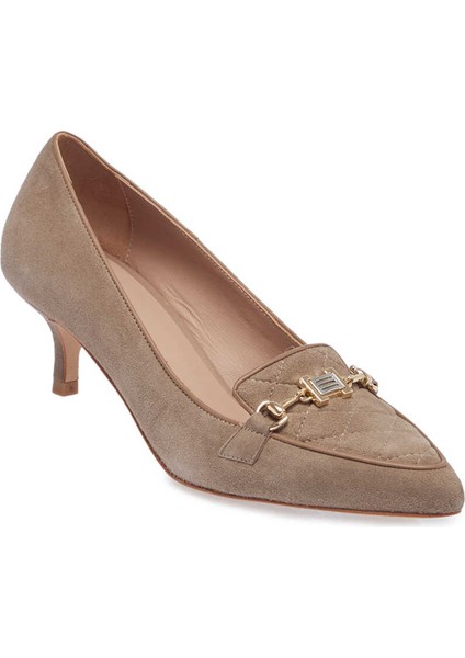 Vizon Hakiki Süet Deri Kadın Stiletto - K24I1AY67467-A02