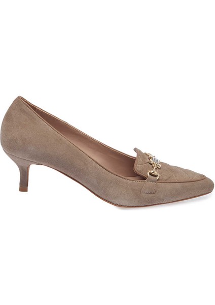 Vizon Hakiki Süet Deri Kadın Stiletto - K24I1AY67467-A02
