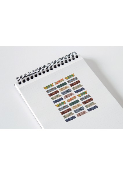 Desenli Şerit Sticker Seti Planner Ajanda Bullet Journal Için Uygun Set fiyatları