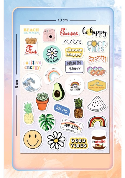 Çoklu Karışık Sticker Seti Planner Ajanda Bullet Journal Için Uygun Set