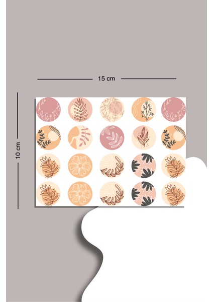 90 Adet Yuvarlak Bohem Çoklu Sticker Seti Planner Ajanda Bullet Journal Için Uygun Set modelleri