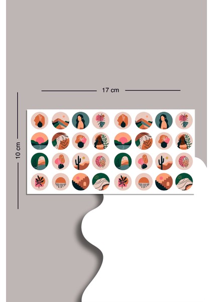 90 Adet Yuvarlak Bohem Çoklu Sticker Seti Planner Ajanda Bullet Journal Için Uygun Set fırsatları