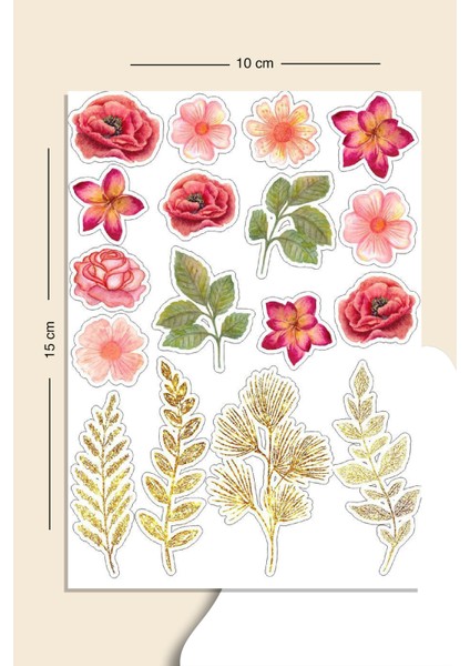 Flower Sticker Seti Planner Ajanda Bullet Journal Için Uygun Set