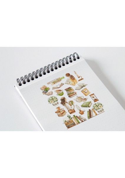 Love Books Sticker Seti Planner Ajanda Bullet Journal Için Uygun Set