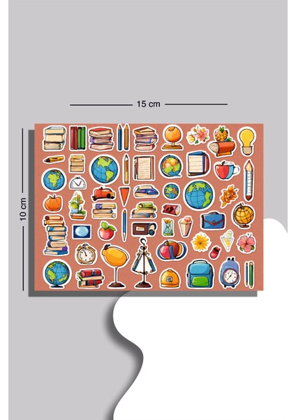 Çalışma Arkadaşım Figürler Sticker Set-Defter Kitap Figürlü Sticker Set